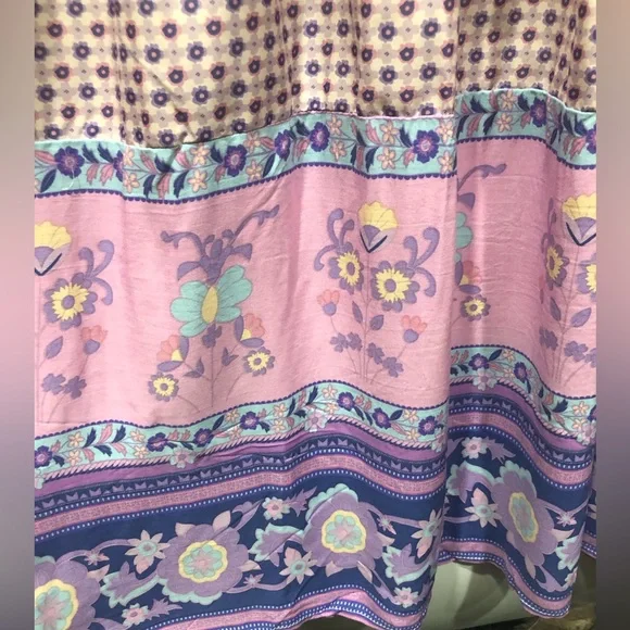Pink & cream floral Boho maxi dress - Picture 3 of 10